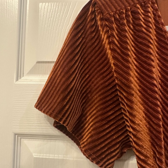 Baltic Born Andi Ribbed Bronze Velvet Maxi Dress - Picture 2 of 3